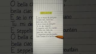 bella ciao lyrics in english bellacaio lyrics viral [upl. by Acissehc49]