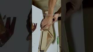 Making of Inside Corner Shelfwoodworking wood woodwork machinary carpentry tools viralshort [upl. by Malti]