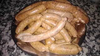 How to make Tunisian Merguez Sausage كيفية عمل المرقاز التونسيالسجقالنقانق خطوة بخطوة [upl. by Kerat]