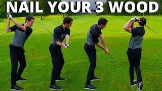 CRUSH YOUR 3 WOOD FROM THE FAIRWAY  Simple golf swing moves with slow motion footage [upl. by Yahiya]