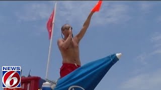 Lifeguards issue warning in Florida after drowning 100 ocean rescues [upl. by Eisteb]