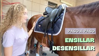 Cómo ensillar y desensillar un caballo  Tutorial paso a paso [upl. by Lewes676]