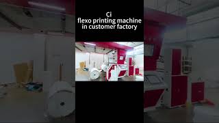 CI flexo printing machine in our customer factory flexprintingmachine [upl. by Gabby]