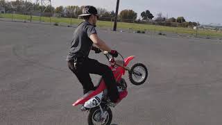 50cc Dirt bike wheelies [upl. by Siger174]