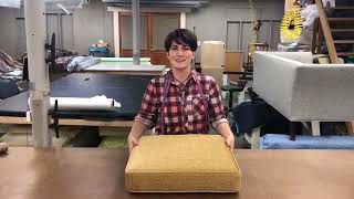 Upholstery Method  HOW TO MAKE A BOXED AND WELTED CUSHION FOR UPHOLSTERY [upl. by Trilly55]