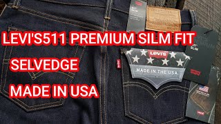 Reviewใหม่ล่าสุด LEVIS 511 PREMIUM SILM ริมแดง Made In USA🇺🇸 [upl. by Aniat]