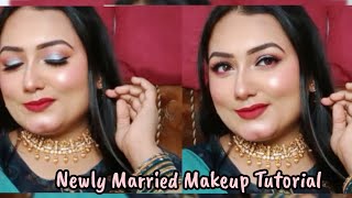 ❤️ Newly Married Makeup कैसे करें ❤️  Makeup Tutorial for Newly Married Girls  Affordable Makeup [upl. by Lednyc]