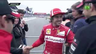 2011 F1 British Grand Prix  drivers parade [upl. by Idnerb]