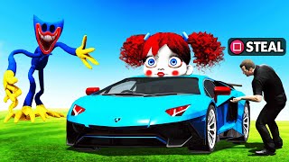 Stealing POPPY PLAYTIME CARS GTA 5 [upl. by Kcirre130]