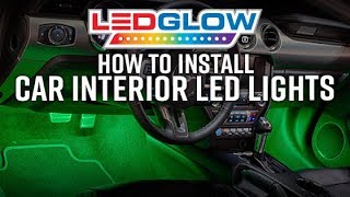 Installation  LEDGlow 4pc 7 Color LED Interior Car Lights and Truck Lights [upl. by Allix531]