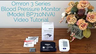 Omron Blood Pressure Monitor  Setup amp Use [upl. by Neelhsa328]