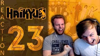 SOS Bros React  Haikyuu Season 1 Episode 23  MATCH POINT HYPE [upl. by Yuk]