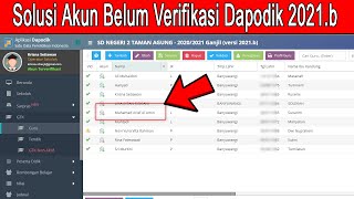 Cara Memperbaiki Akun Belum Terverifikasi di Aplikasi Dapodik 2021b [upl. by Llireva]