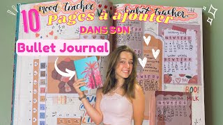 10 IDÉES de PAGES à ajouter dans son BULLET JOURNAL  aesthetic [upl. by Killarney]