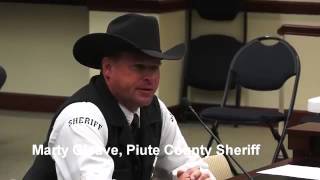 Utah Sheriff Marty Gleave talks BLM Forest Service Over Reach 2016 [upl. by Llesram274]