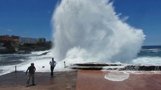 PISCINES NATURELLES DE BAJAMAR  VAGUES ÉNORMES  PARTIE 1  TENERIFE  ÎLES CANARIES [upl. by Clarence]