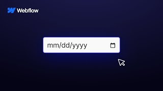 Date picker in Webflow no custom code [upl. by Einnel]