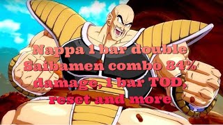 DBFZ Nappa advanced saibamen guide 1 bar 84 damage 1 bar TOD Reset and more [upl. by Brita864]