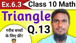 Triangles Class 10 Maths Chapter 6 Ex 63 q13 mhkclasses [upl. by Ainesey]