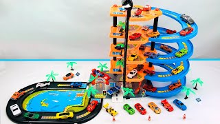 Carritos de Carrera para Niños  Pista de Carros de Carrera de Cuatro Niveles  Juegos para Niños [upl. by Sissel117]