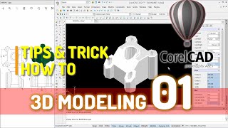 CorelCAD 2021 Basic 3D Modeling Tutorial For Beginner [upl. by Rabiah407]