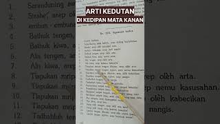 ARTI KEDUTAN DI MATA KANANshorts [upl. by Aehs]