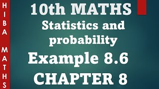 10th maths chapter 8 statistics example 86 tn samacheer hiba maths [upl. by Gareri]