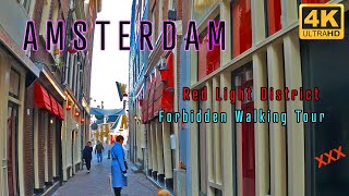 4K HDR Amsterdam Red Light District walking tour De Wallen  Dec 2020 pre Christmas  GoPro 9 ASMR [upl. by Demetrius]