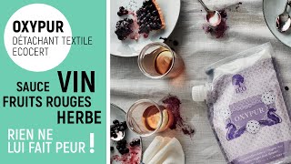 Comment enlever une tache sur un vêtement blanc  vin fruit rouge sang sauce Oxypur H2o at Home [upl. by Ninaj]