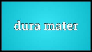 Dura mater Meaning [upl. by Lynda]