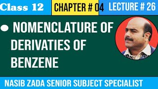 NOMENCLATURE OF DERIVATIVES OF BENZENE MONO  DI AND POLYSUBSTITUTED BENZENE NASIBZADASSS [upl. by Billie410]