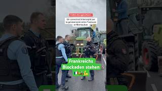 bauern stellen in frankreich Straßenblockaden 🇫🇷🚜 bauerndemo demo protest blockade [upl. by Kirsten]