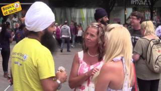 2 English Women find Sikhi amazing  Nottingham Street Parchar 2 [upl. by Pestana]