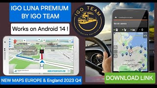 iGO LUNA GPS Navigation for Car amp Bus  Europe amp England 2023 Q4  Not for Trucks  Download Link [upl. by Kikelia478]