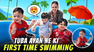 TUBA AYAN NE KI FIRST TIME SWIMMING  Chiku malik vlogs [upl. by Thom]