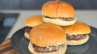 Cheesy Lamb Brioche Burgers [upl. by Donny]