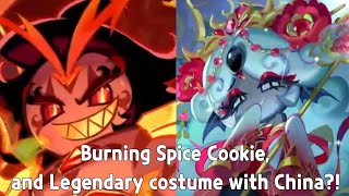 Cookie Run Kingdom shorts Burning Spice Cookie and Legendary costume with china [upl. by Etnaid]