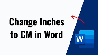 inches to cm  how to change inches to cm in word [upl. by Ener]