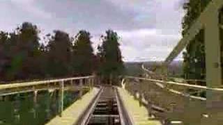 Waldameer New Ravine Flyer 2 Roller Coaster ride simulation [upl. by Meridel946]