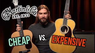 Expensive vs Cheap Martin Acoustic Guitars  000X1 vs 00042 [upl. by Simeon128]