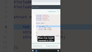 Binary tree InOrder traversal in CC [upl. by Eaned]