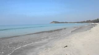 Morning beach walk Amara Resort Ngapali Burma 20150124 [upl. by Gnik]