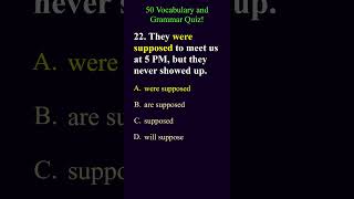 Vocabulary and Grammar Quiz part8  TFE grammartest grammarquiz vocabularyquiz englishtest [upl. by Lynnea]