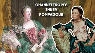 I made the Madame de Pompadour Gown in order to recreate the Boucher portrait  18th century sewing [upl. by Onihc]