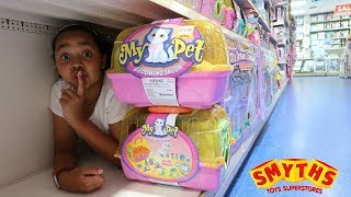 BEST HIDE AND SEEK SPOT IN SMYTHS TOYS STORE Toys AndMe [upl. by Noevad]