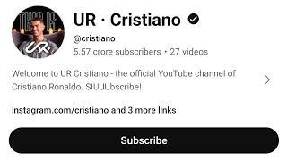 UR Cristano Cristiano Ronaldo official YouTube channel  Cr7 channel  world record [upl. by Marduk887]