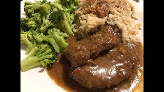 Cubed Steak amp Gravy Crockpot Recipe  Southern Sassy Mama [upl. by Kcirdehs]