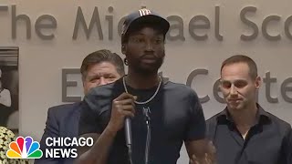 Rapper Meek Mill speaks in support of Gov Pritzker’s supervised release reform bill [upl. by Oshinski]