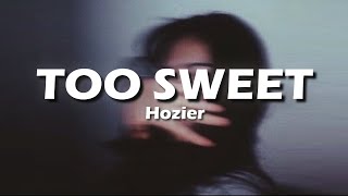 Hozier  Too Sweet Lyrics  i take my whiskey neat [upl. by Giacamo]