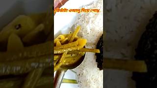 Niramish Thali 😋short youtubeshorts lunch foodie food viralvideo music bengalikitchensutapa [upl. by Atteinotna]